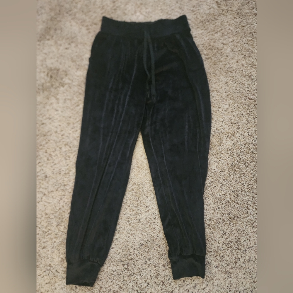 Victoria's Secret Black Velvet Trousers